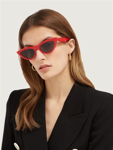 CELINE Acetate Cat Eye Sunglasses CL400161 Red